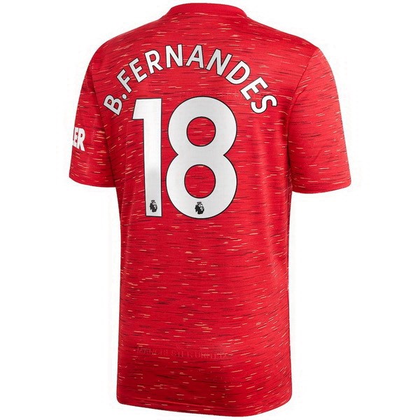 Camiseta Manchester United NO.18 B. Fernandes Primera equipo 2020-2021 Rojo